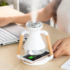 Humidificador Difusor de Aromas y Cargador Inalámbrico Aura Dock