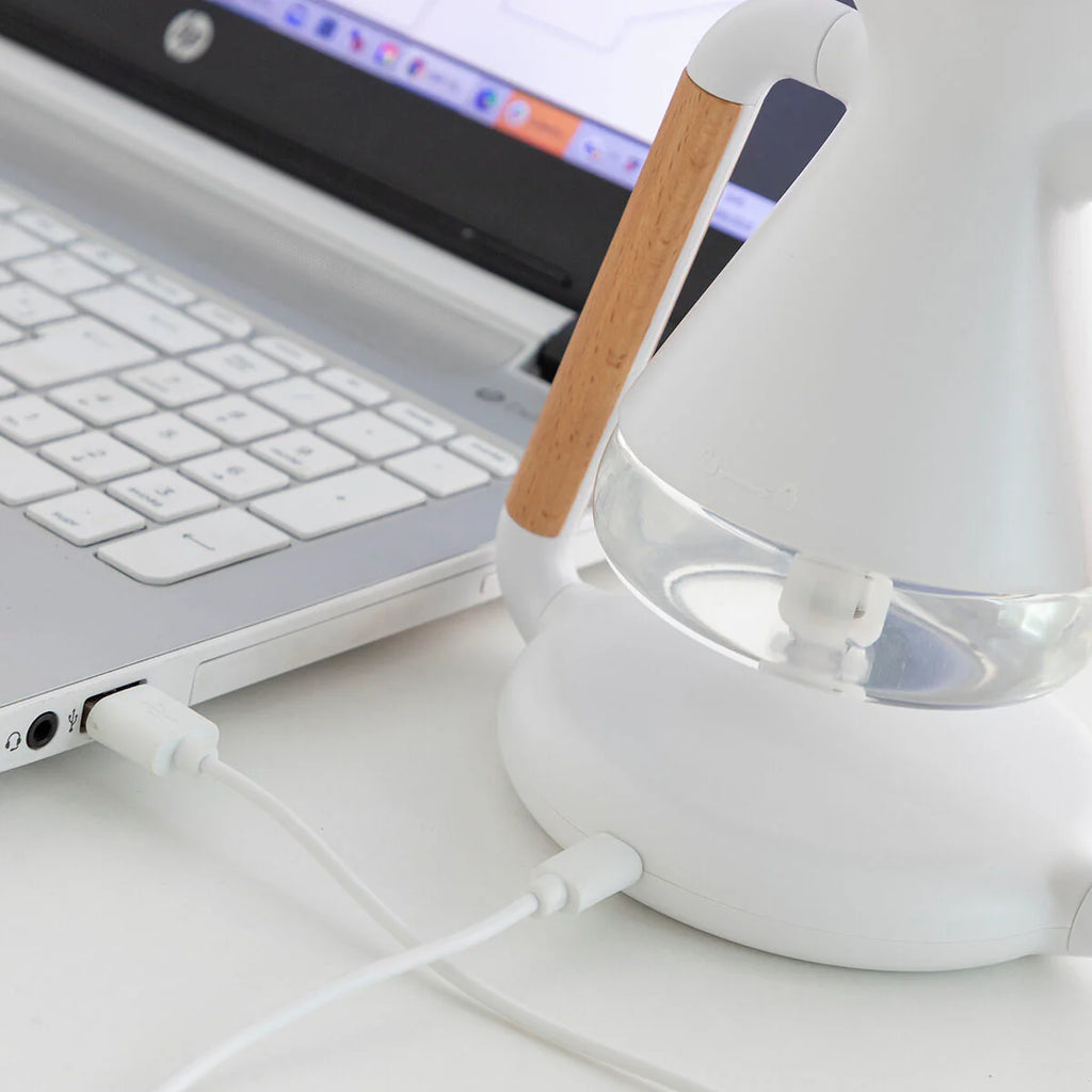 Humidificador Difusor de Aromas y Cargador Inalámbrico Aura Dock